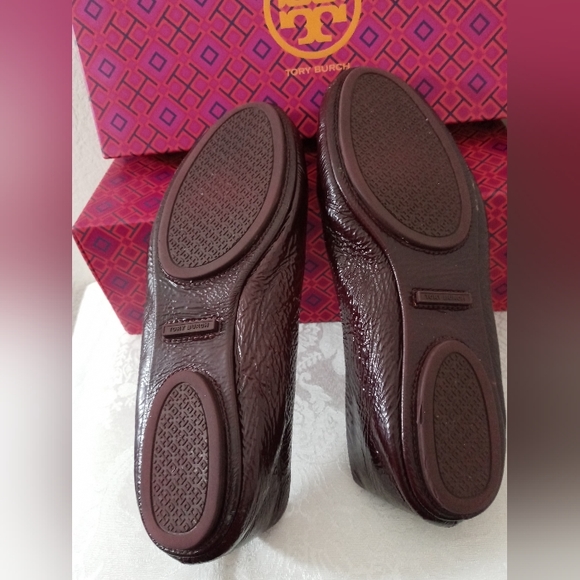 Tory Burch Oxblood Ballet Flats Sz 8.5 - Picture 7 of 9